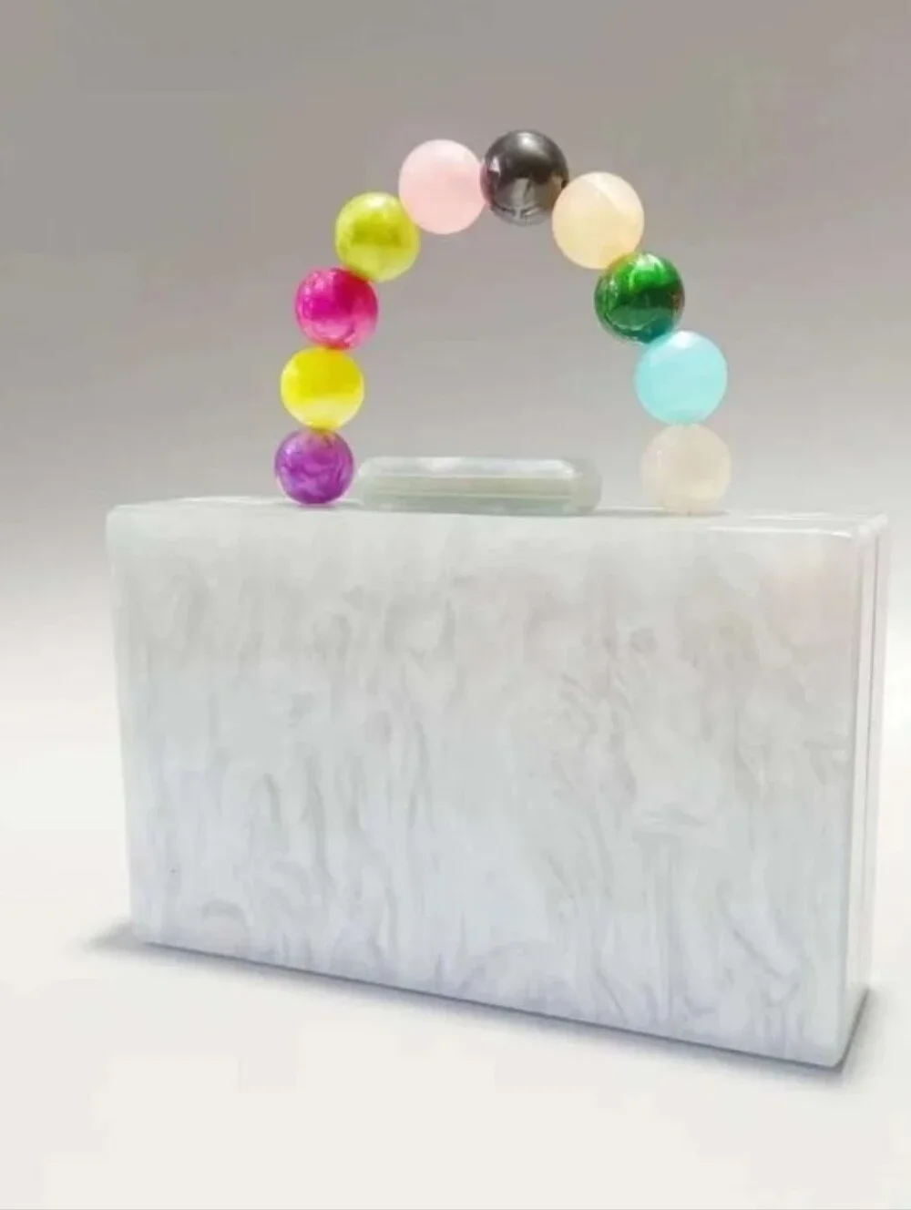 Colorful Beaded Wristlet Clutch - Multicolor